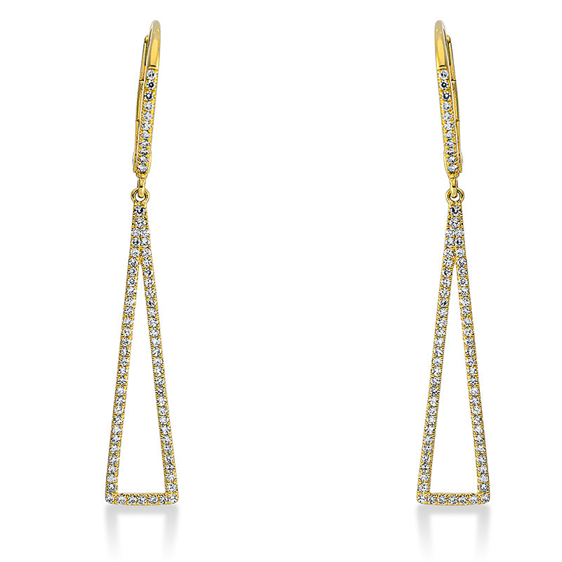 Ohrschmuck 14 kt GG, 148 Dia. 0,34 ct, W-si