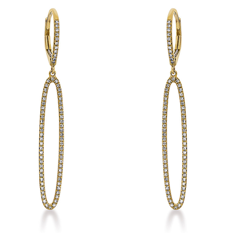 Ohrschmuck 14 kt GG, 142 Dia. 0,30 ct, W-si