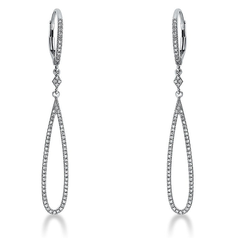 Ohrschmuck 14 kt WG, 148 Dia. 0,31 ct, W-si