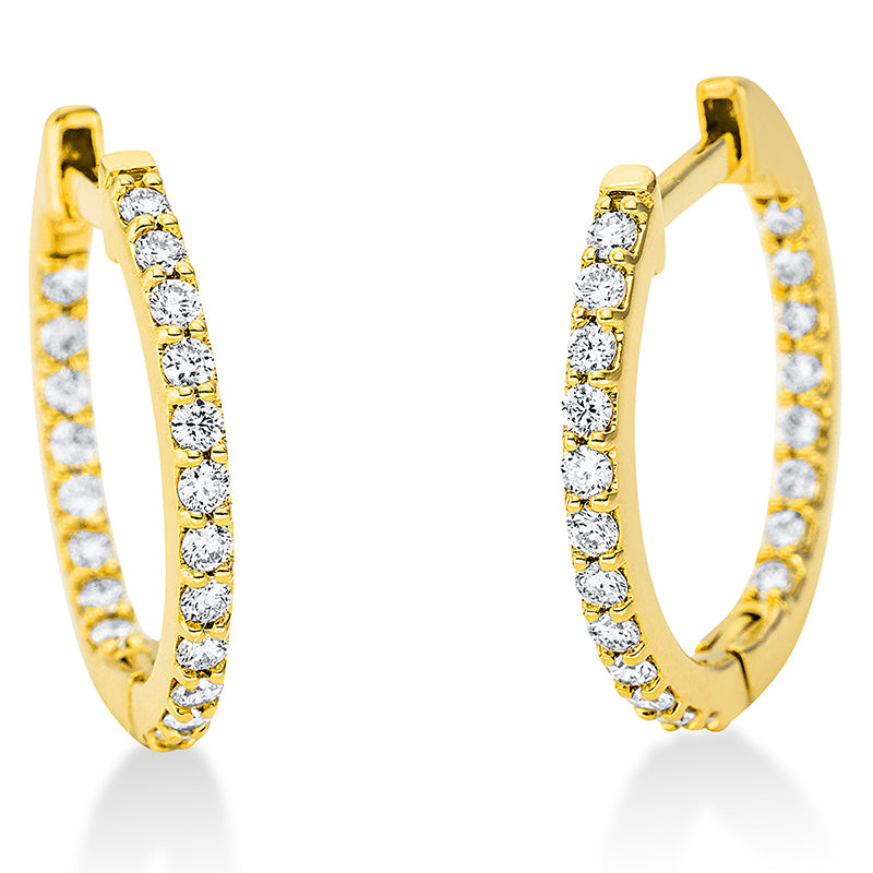 Creolen 18 kt GG, 40 Brill. 0,31 ct, TW-si