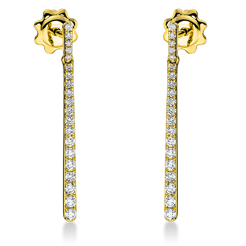 Ohrschmuck 18 kt GG, 12 Brill. 0,17 ct, TW-si, 8 Brill. 0,06 ct, TW-si, 6 Brill. 0,12 ct, TW-si, 14 Brill. 0,07 ct, TW-si
