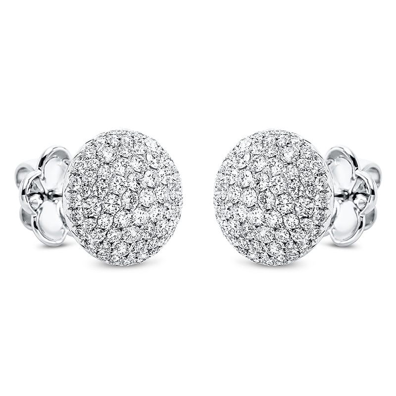 Ohrstecker 18 kt WG, 158 Brill. 1,72 ct, TW-vsi/si