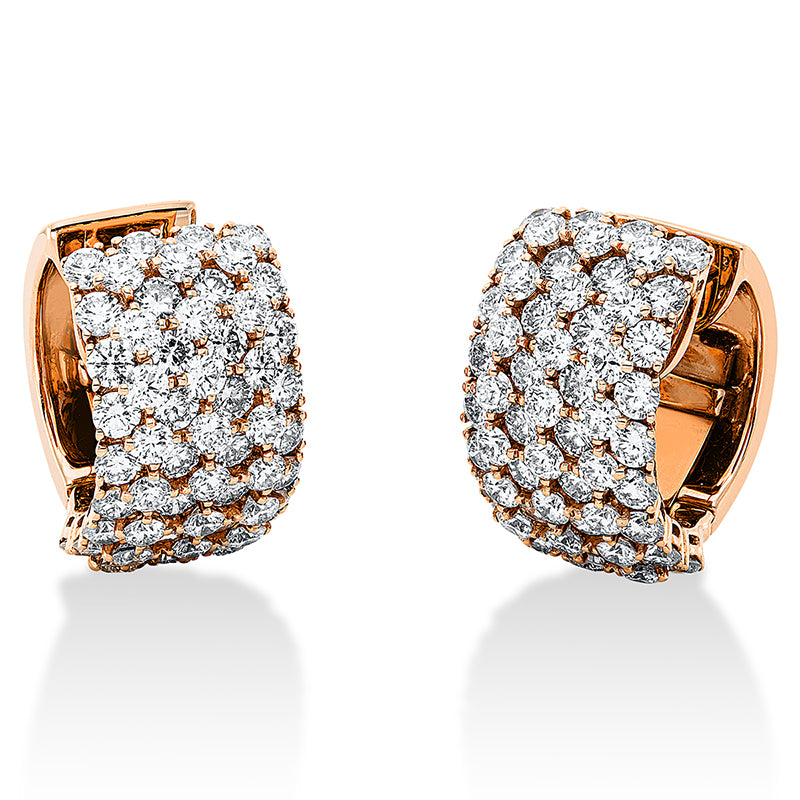 Creolen 18 kt RG, 120 Brill. 8,07 ct, TW-vsi