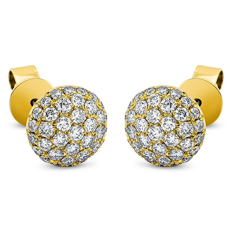 Ohrstecker 18 kt GG, 74 Brill. 0,73 ct, TW-vsi