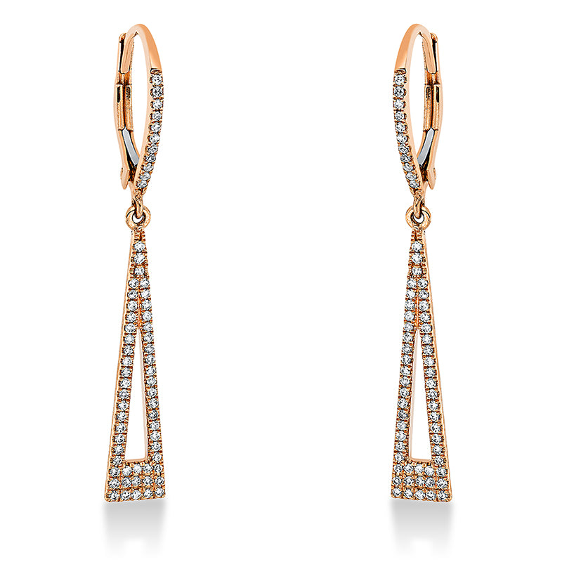 Ohrschmuck 14 kt RG, 126 Dia. 0,30 ct, W-si