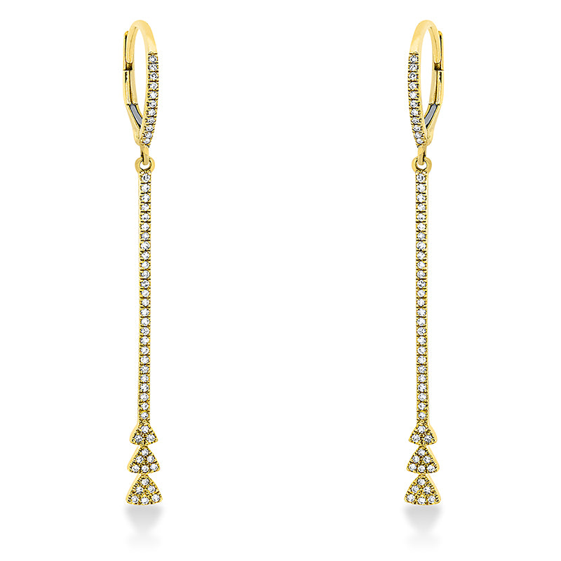 Ohrschmuck 14 kt GG, 104 Dia. 0,28 ct, W-si