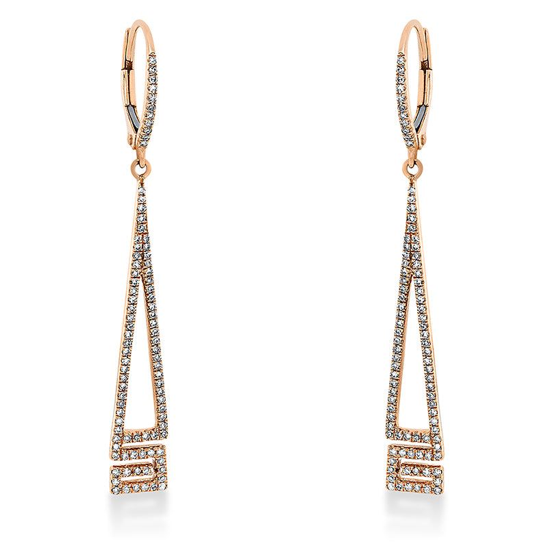 Ohrschmuck 14 kt RG, 178 Dia. 0,41 ct, W-si