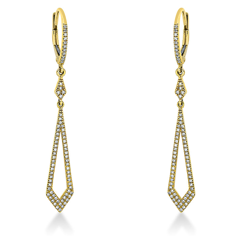 Ohrschmuck 14 kt GG, 146 Dia. 0,31 ct, W-si