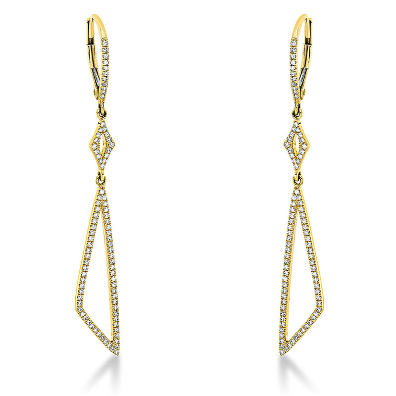 Ohrschmuck 14 kt GG, 172 Dia. 0,40 ct, W-si