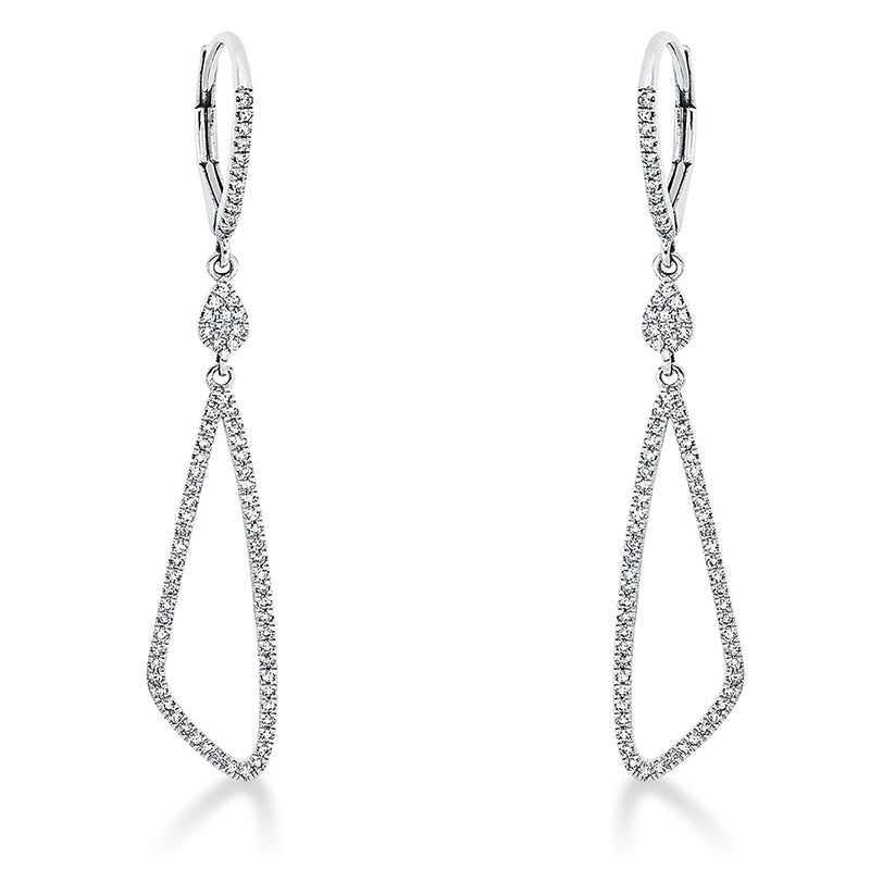Ohrschmuck 14 kt WG, 152 Dia. 0,33 ct, W-si