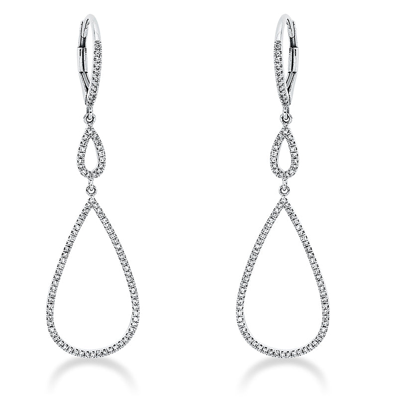 Ohrschmuck 14 kt WG, 184 Dia. 0,40 ct, W-si