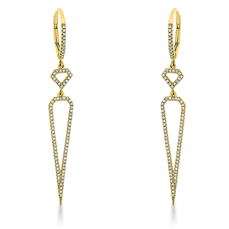 Ohrschmuck 14 kt GG, 168 Dia. 0,37 ct, W-si