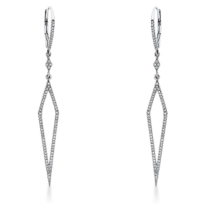 Ohrschmuck 14 kt WG, 164 Dia. 0,37 ct, W-si