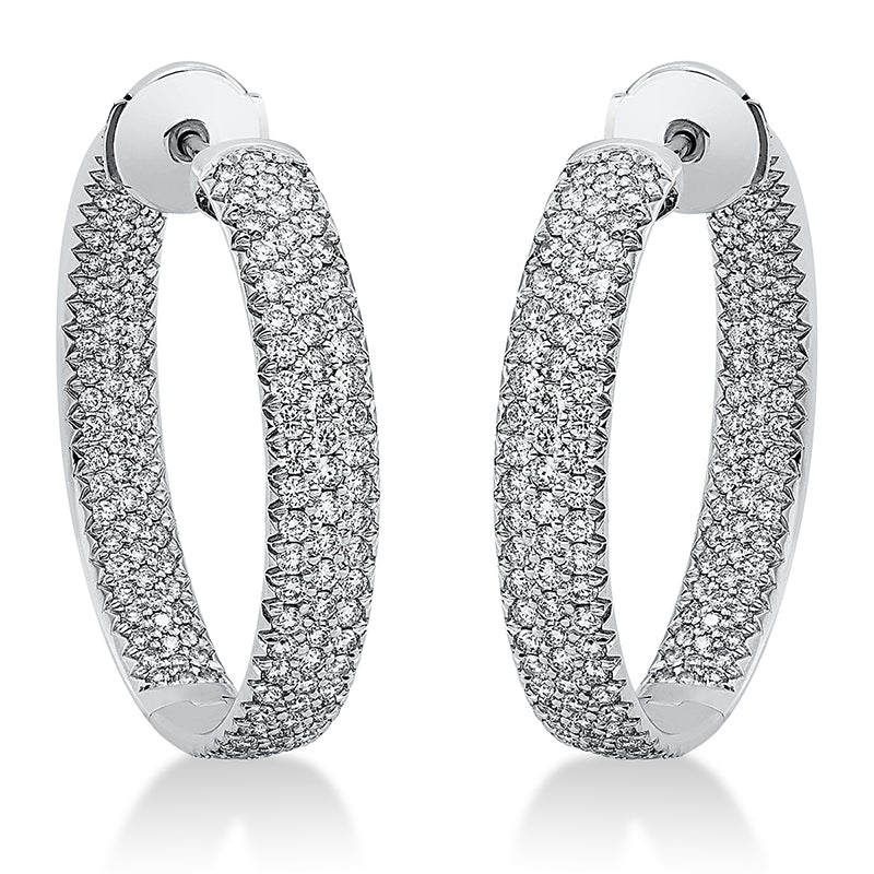 Creolen 18 kt WG, 302 Brill. 2,80 ct, TW-si