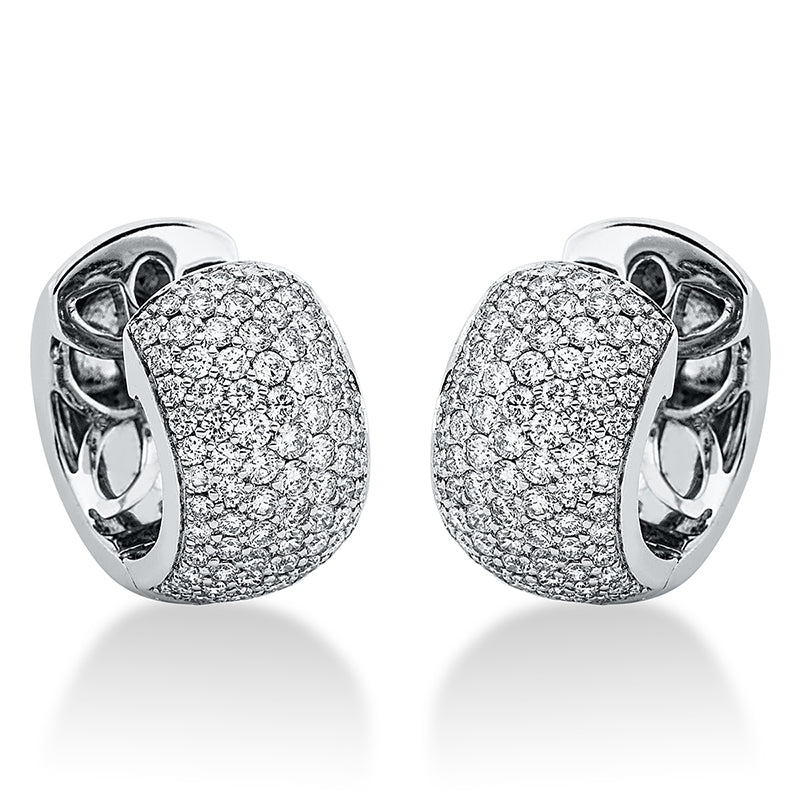 Creolen 18 kt WG, 174 Brill. 1,90 ct, TW-si