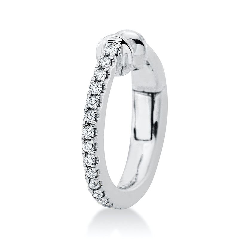 Creolen 18 kt WG, 16 Brill. 0,07 ct, TW-pi