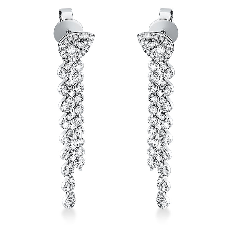 Ohrstecker 18 kt WG, 20 Brill. 0,18 ct, TW-si, 40 Brill. 1,15 ct, TW-si, 70 Brill. 0,17 ct, TW-si