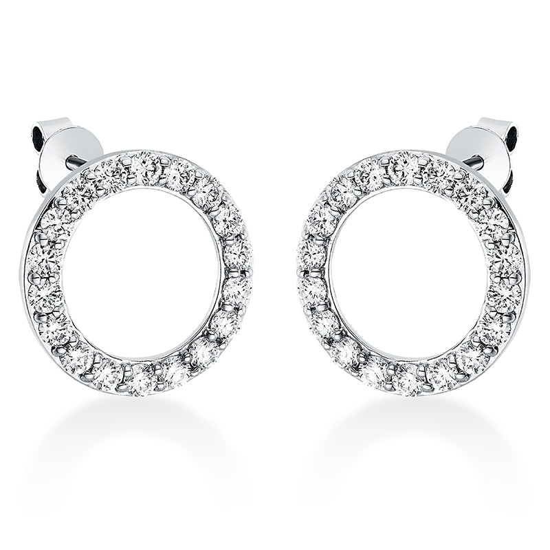 Creolen 18 kt WG, 36 Brill. 1,22 ct, TW-si