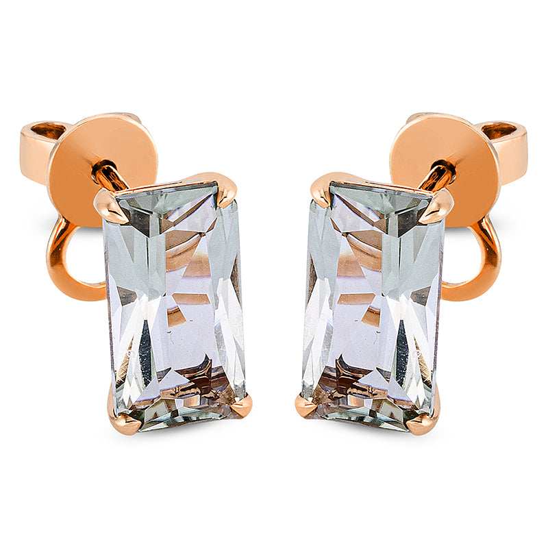 Ohrstecker 18 kt RG, 2 Amethyste 2,30 ct grün