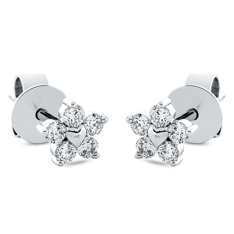 Ohrstecker 18 kt WG, 10 Brill. 0,20 ct, W-pi