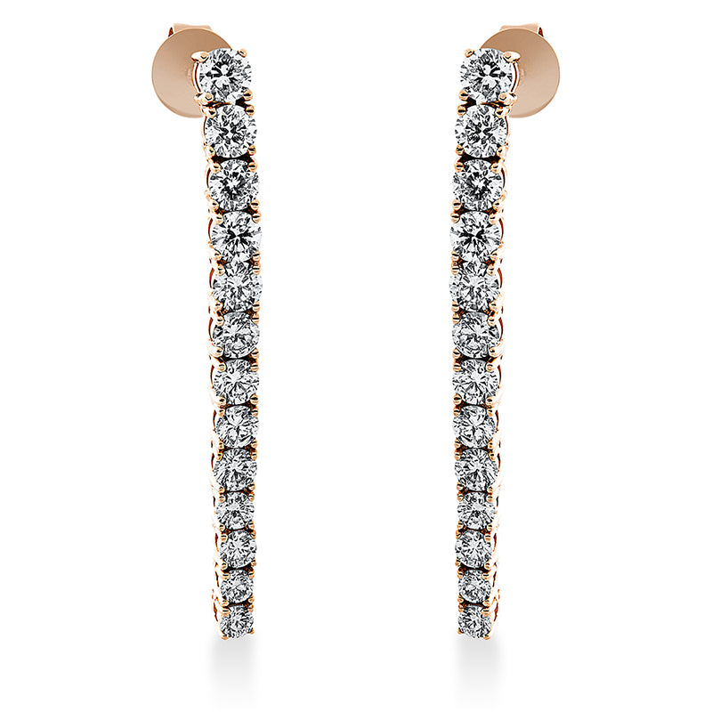 Ohrschmuck 18 kt RG, 26 Brill. 1,29 ct, W-si