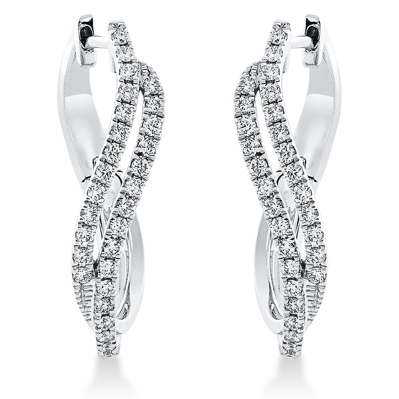 Ohrstecker 18 kt WG, 58 Brill. 0,52 ct-si