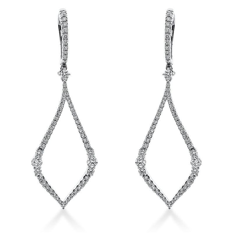 Ohrschmuck 18 kt WG, 10 Brill. 0,33 ct, TW-si, 56 Brill. 0,30 ct, TW-si, 4 Brill. 0,35 ct, TW-si, 46 Brill. 0,47 ct, TW-si