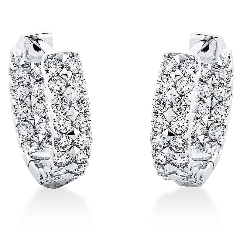 Creolen 18 kt WG, 52 Brill. 1,52 ct, TW-si