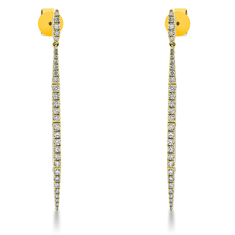 Ohrschmuck 18 kt GG, 62 Brill. 0,58 ct, TW-pi