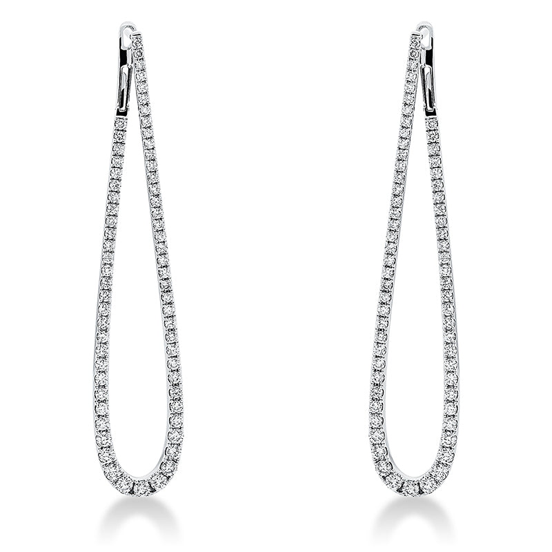 Ohrschmuck 18 kt WG, 130 Brill. 1,17 ct, TW-si