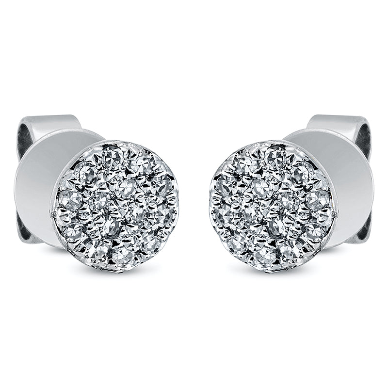 Ohrstecker 18 kt WG, 28 Dia. 0,08 ct, W-pi