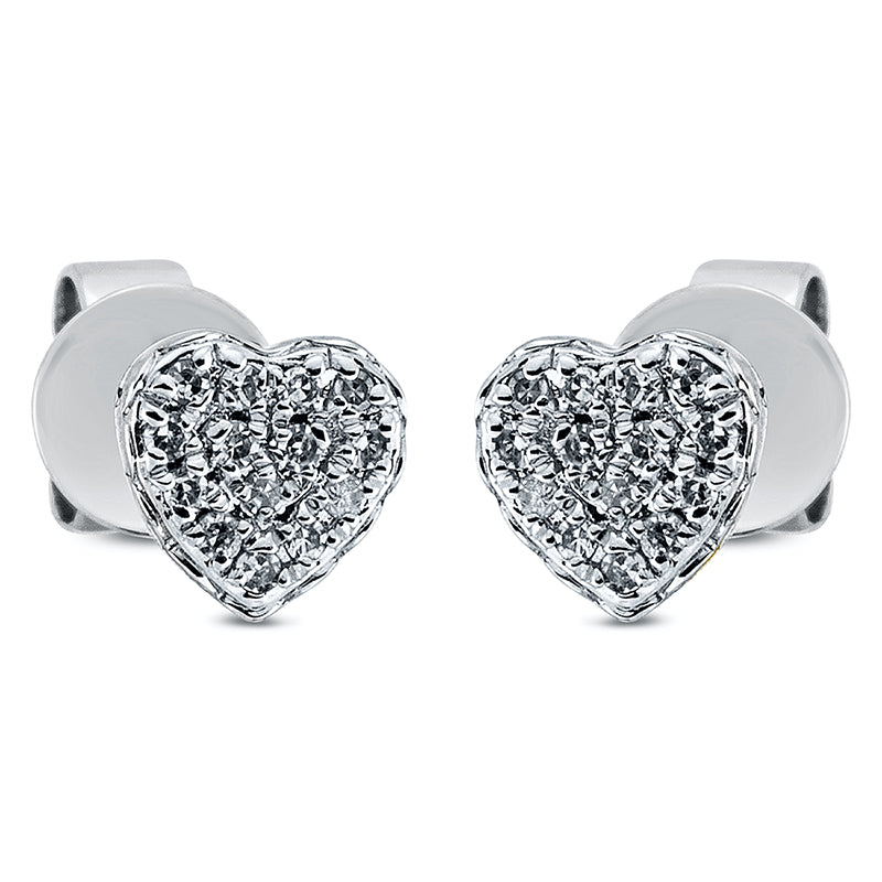 Ohrstecker 18 kt WG, 28 Dia. 0,06 ct, W-pi