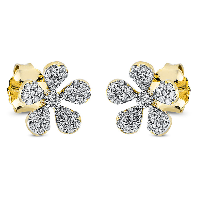 Ohrstecker 18 kt GG, 82 Brill. 0,40 ct, F-si