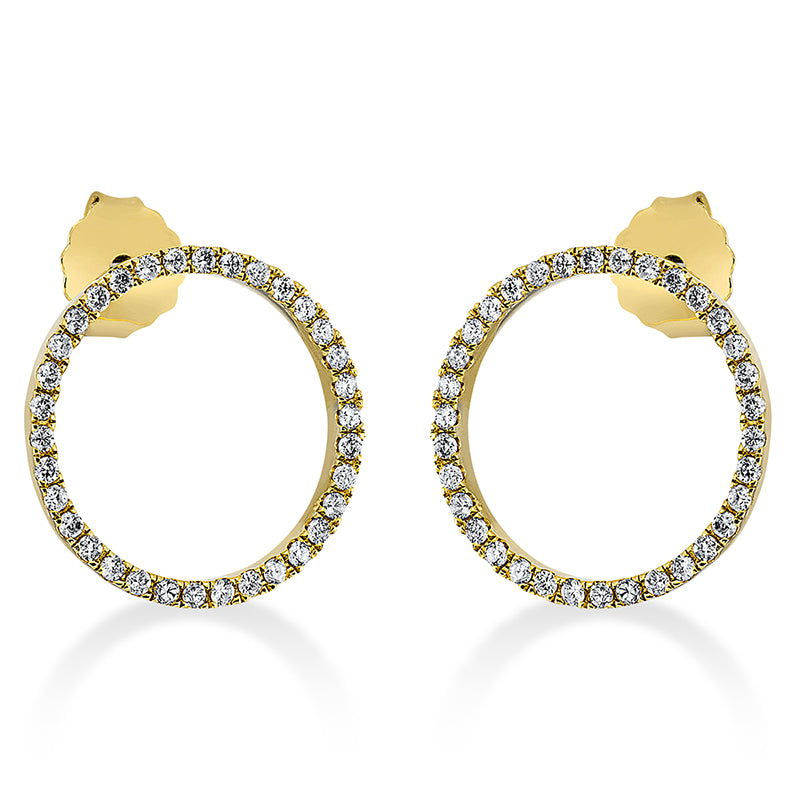 Ohrstecker 18 kt GG, 68 Brill. 0,43 ct, F-si