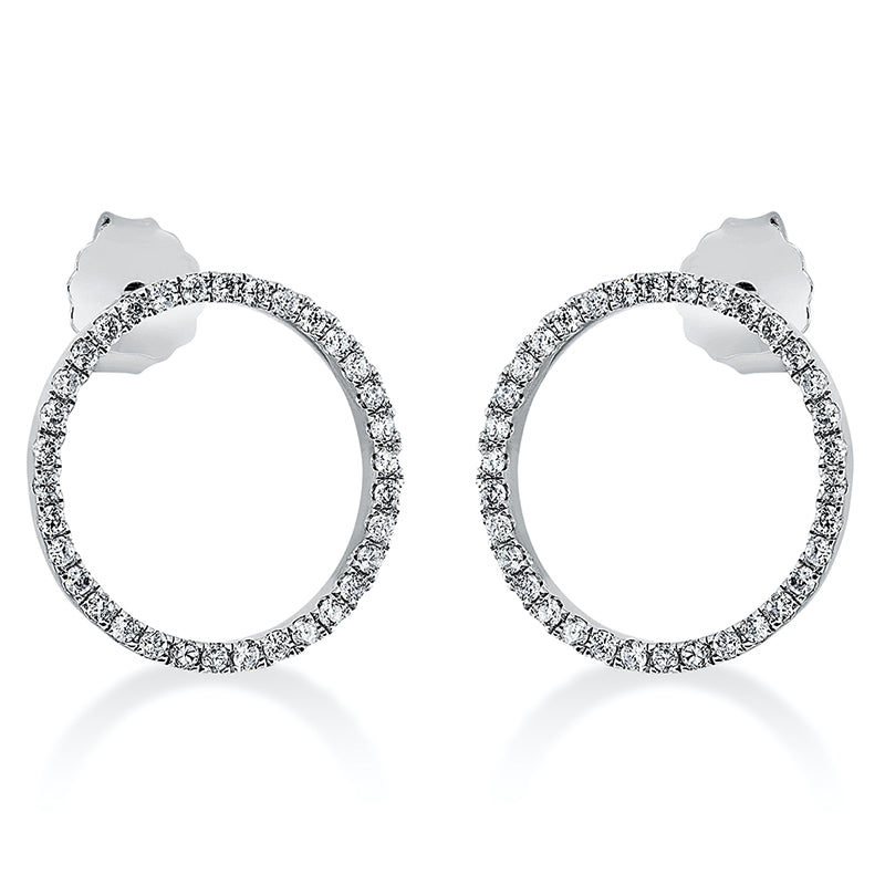 Ohrstecker 18 kt WG, 68 Brill. 0,43 ct, F-si