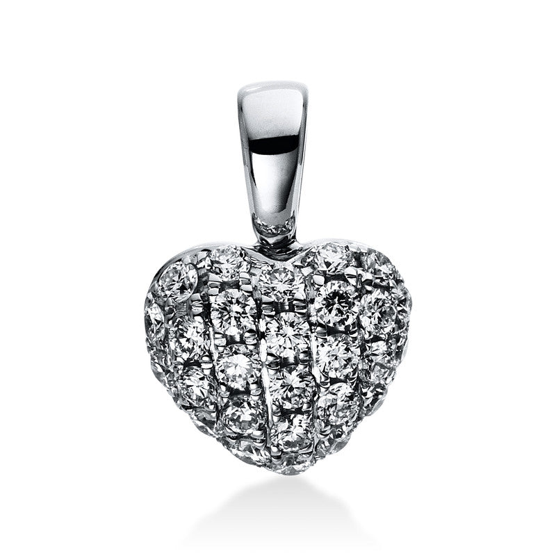Anhänger 18 kt WG, 37 Brill. 0,39 ct, TW-si