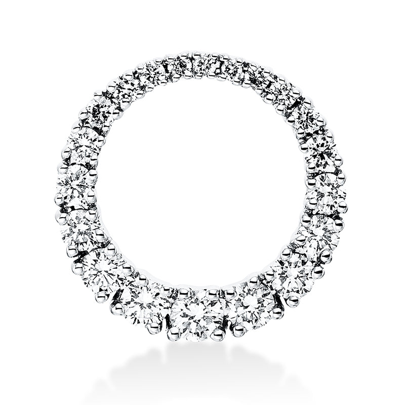 Anhänger 18 kt WG, 6 Brill. 0,35 ct, 10 Brill. 0,20 ct, 3 Brill. 0,02 ct, 1 Brill. 0,09 ct, TTLB-si
