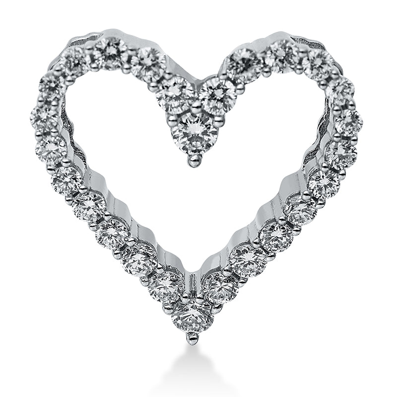 Anhänger 18 kt WG, 20 Brill. 0,26 ct, TW-si, 6 Brill. 0,04 ct, TW-si