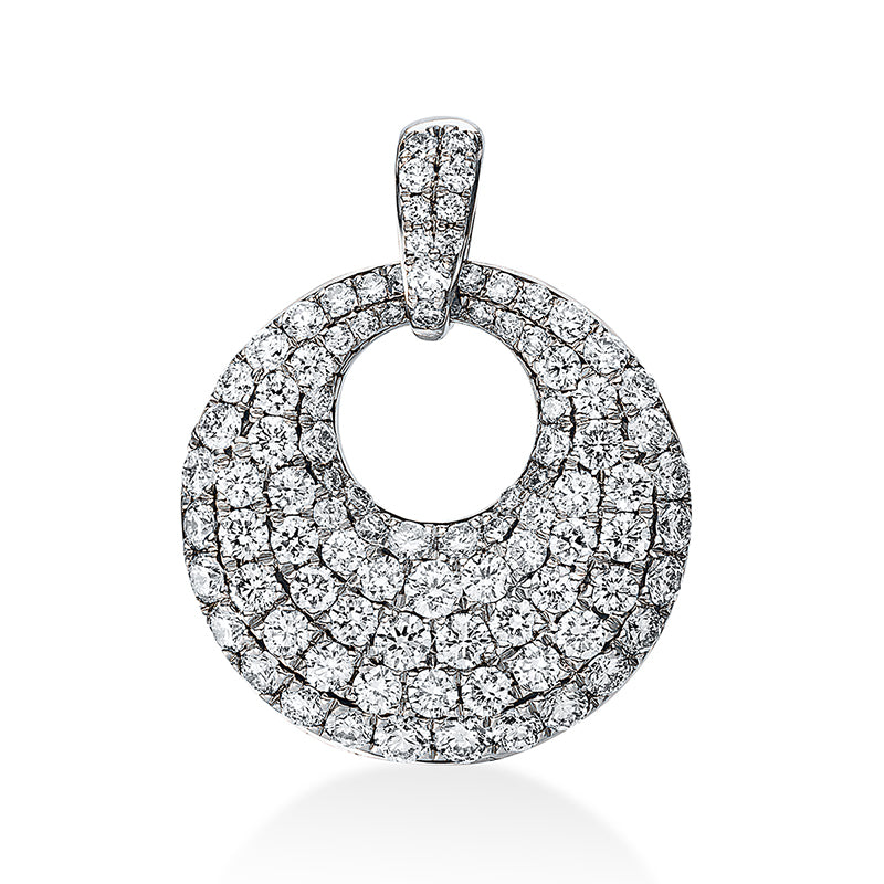 Anhänger 18 kt WG, mit Öse, 96 Brill. 0,92 ct, TW-si