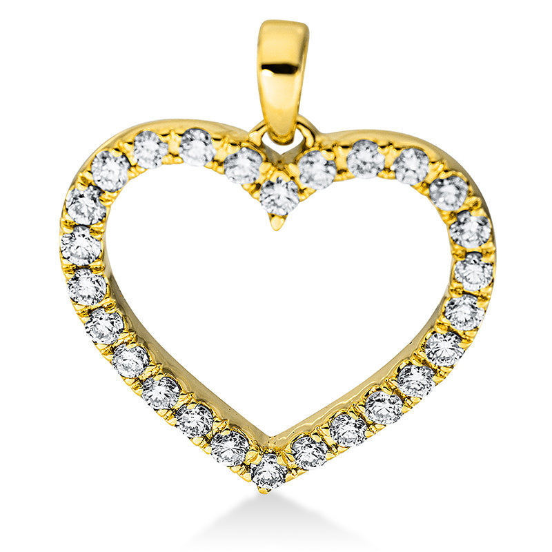 Anhänger 18 kt GG, 26 Brill. 0,15 ct, TW-si