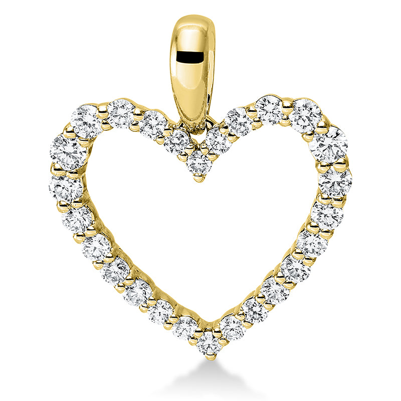 Anhänger 18 kt GG, 8 Brill. 0,06 ct, TW-si, 18 Brill. 0,24 ct, TW-si