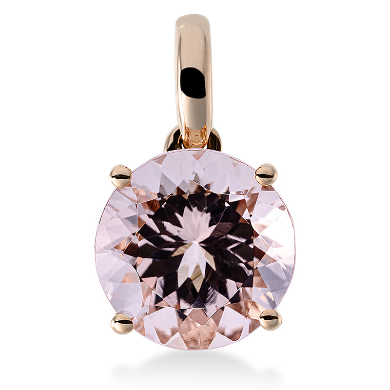 Anhänger 18 kt RG, mit Öse, 1 Morganit 2,90 ct pink