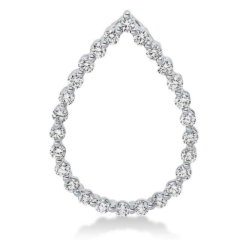 Anhänger 18 kt WG, 26 Brill. 1,22 ct, TW-vsi