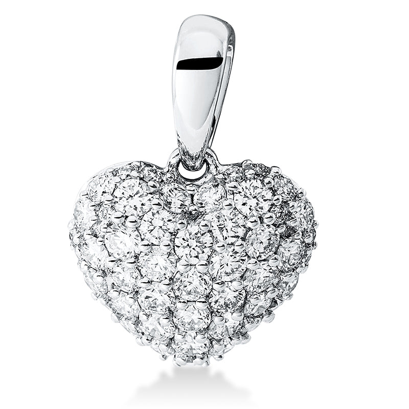Anhänger 18 kt WG, mit Öse, 47 Brill. 0,52 ct, TW-si