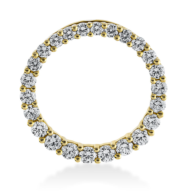 Anhänger 18 kt GG, 12 Brill. 0,34 ct, TW-si, 12 Brill. 0,55 ct, TW-si