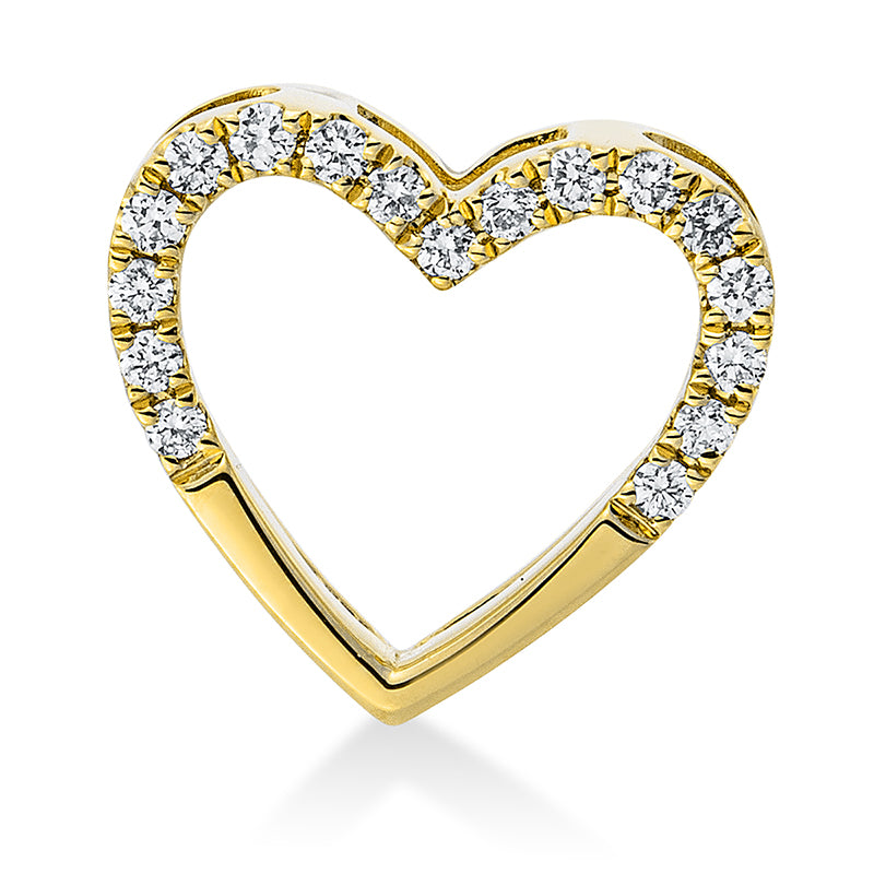 Anhänger 18 kt GG, 17 Brill. 0,08 ct, TW-si