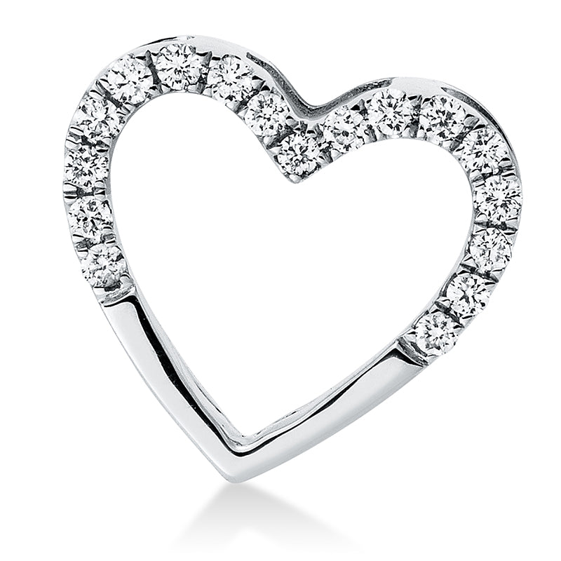 Anhänger 18 kt WG, 17 Brill. 0,08 ct, TW-si