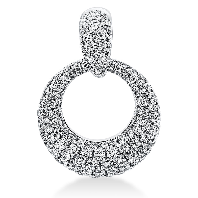 Anhänger 18 kt WG, mit Öse, 128 Brill. 0,66 ct, TW-si
