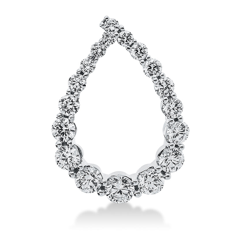 Anhänger 18 kt WG, 18 Brill. 0,96 ct, TW-si
