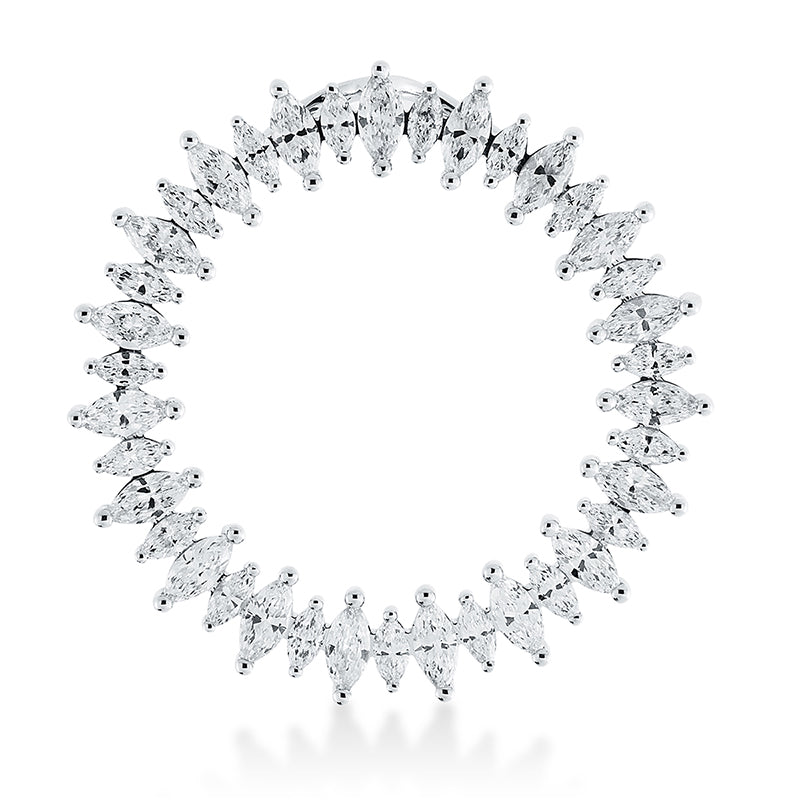 Anhänger 18 kt WG, 38 Nav. 1,86 ct, TW-vsi